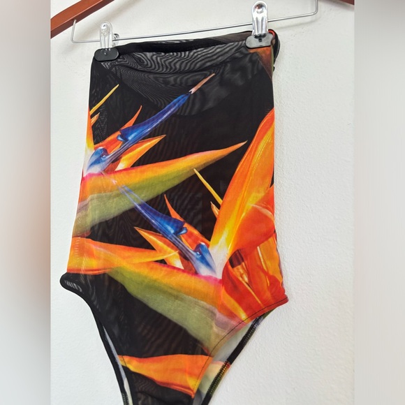 ZARA NWT* STRAPLESS MESH BODYSUIT TUBE TOP SZ SMALL - Picture 2 of 7